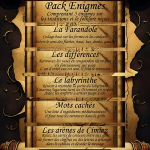 Pack énigmes Nice