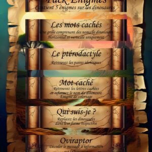 Pack énigmes Dinosaures