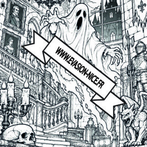 Aperçu du pack de 20 coloriages Halloween à imprimer en PDF – EVASION